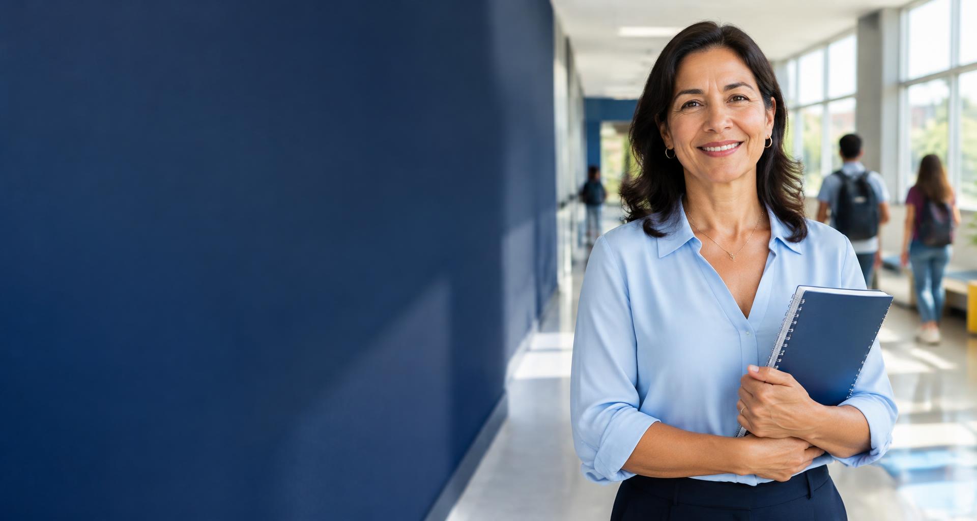 Professora em um ambiente escolar